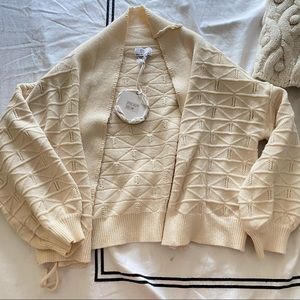 Beige cardigan sweater